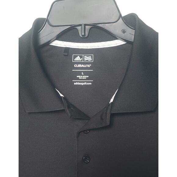 ADIDAS GOLF Climalite Black POLO Large Men's Long Sleeve Excellent Condition - Picture 4 of 6
